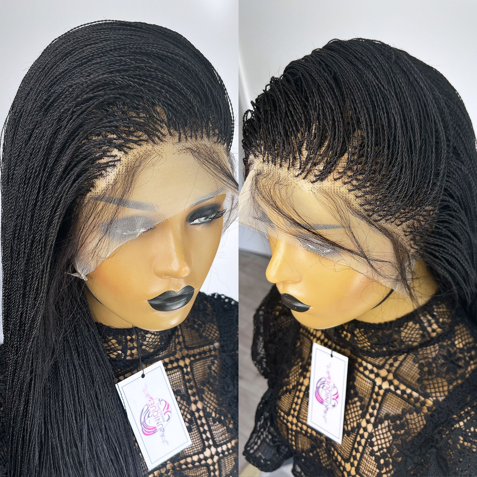 Lace Frontal Micro Needle Senegalese Twists Braid Wig - Erika - UniqueBraidedWigs