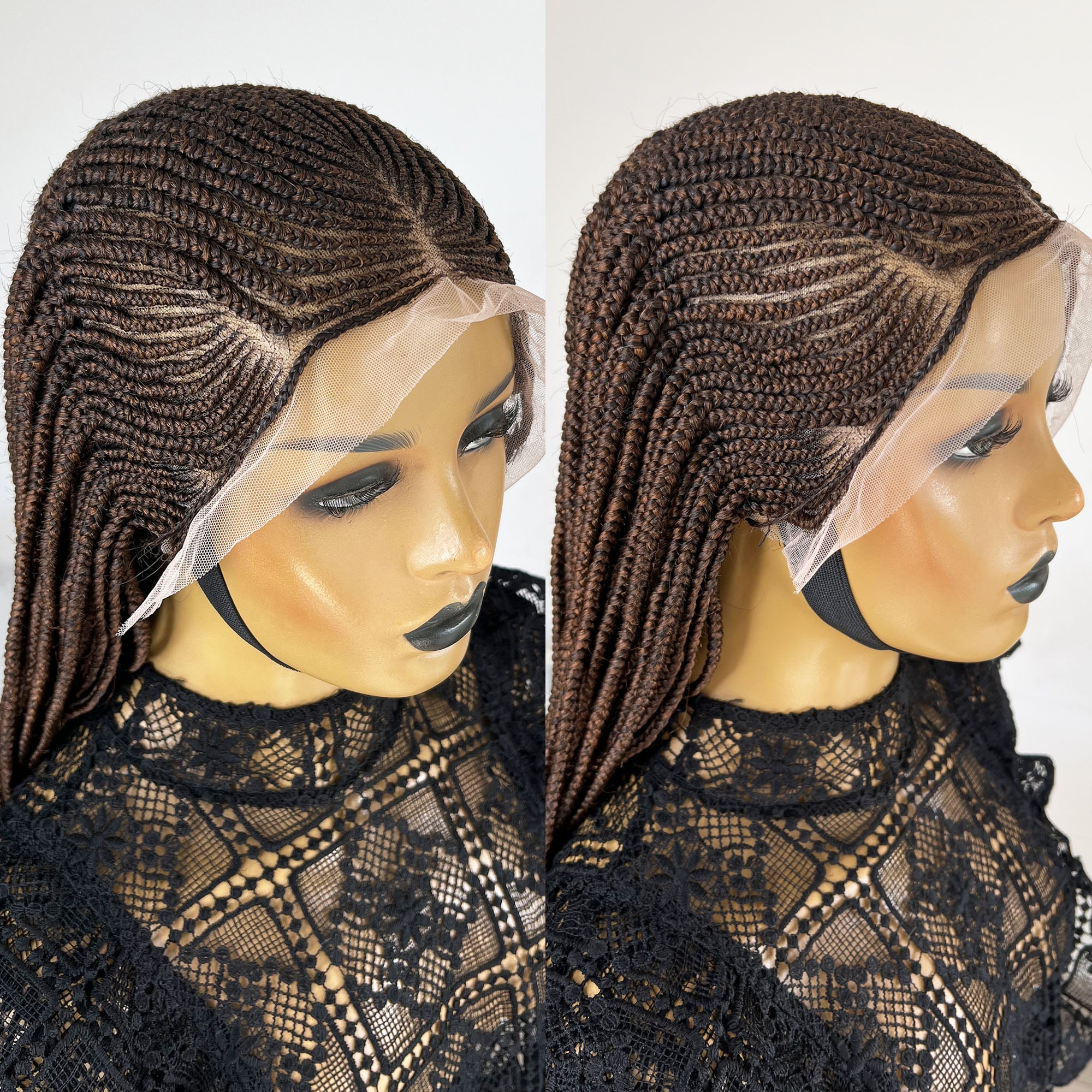 Lace Front Cornrow Braid Wig - #2/30 blend (ready to ship)