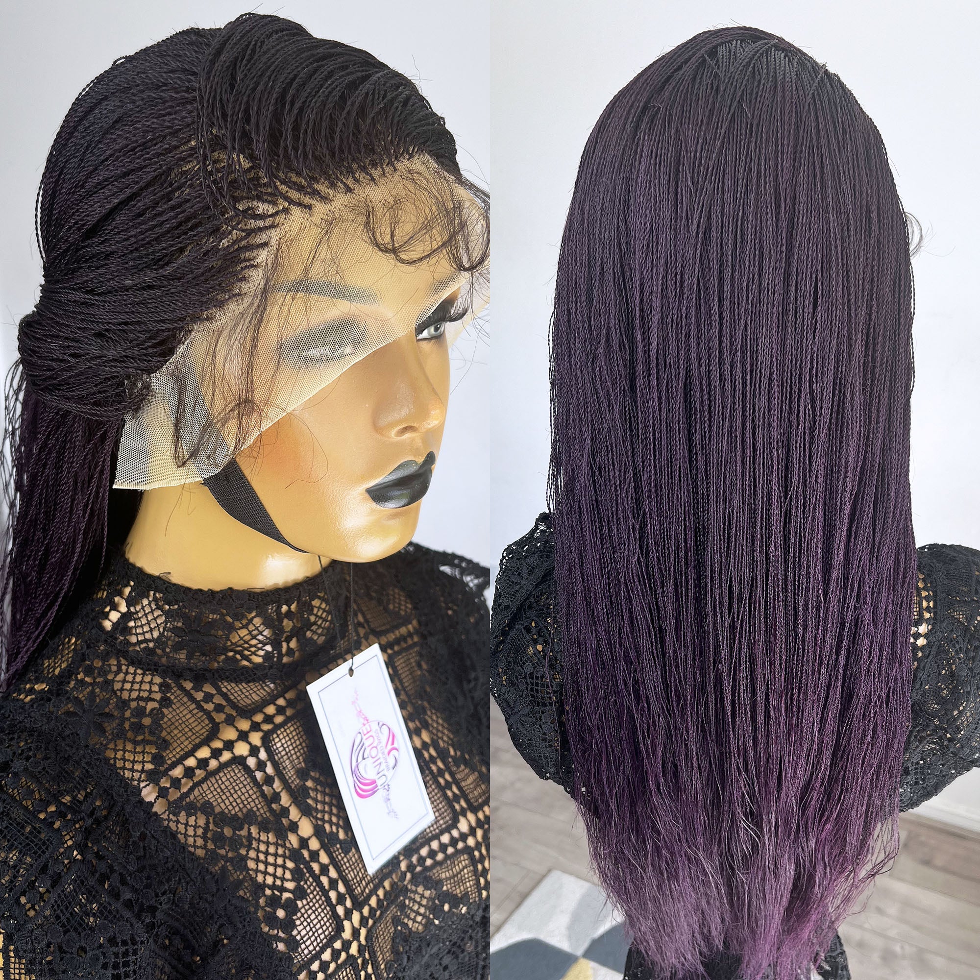 Lace Front Micro Senegalese Twists Braid Wig - Elle