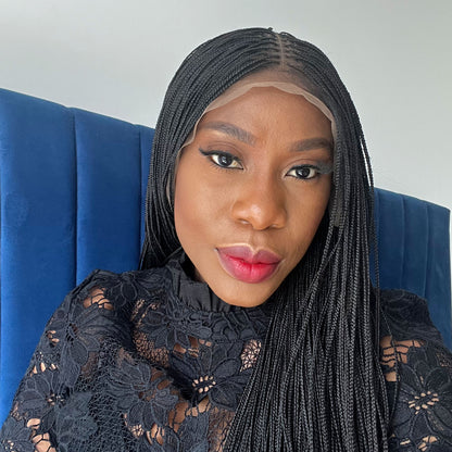 Micro Knotless Braided Wig - #1b