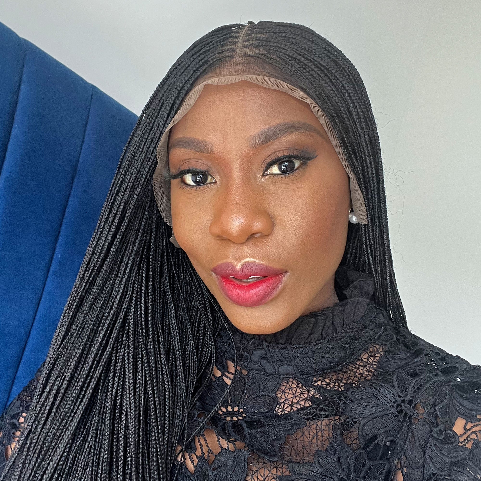 Micro Knotless Braided Wig - #1b