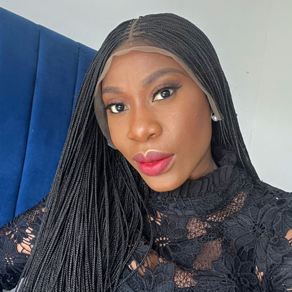 Micro Knotless Braided Wig - #1b