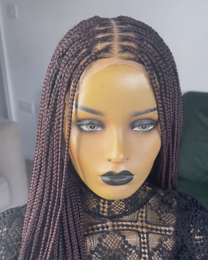 Lace Front Knotless Braided Wig - Color 33