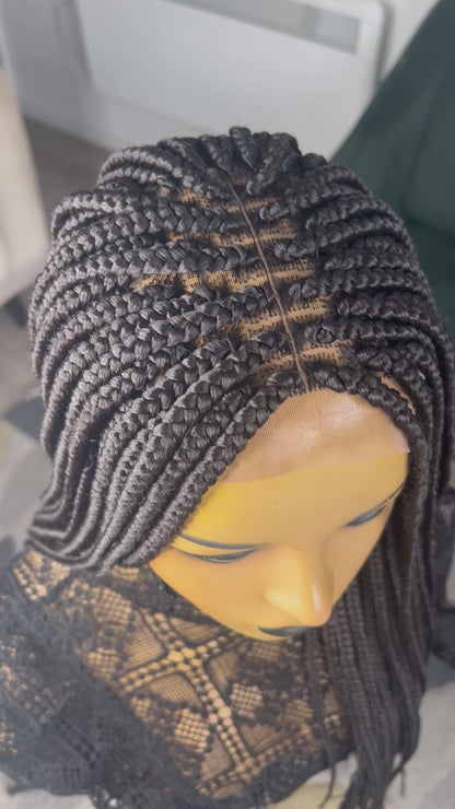 Medium Box Braided Wig - 1b