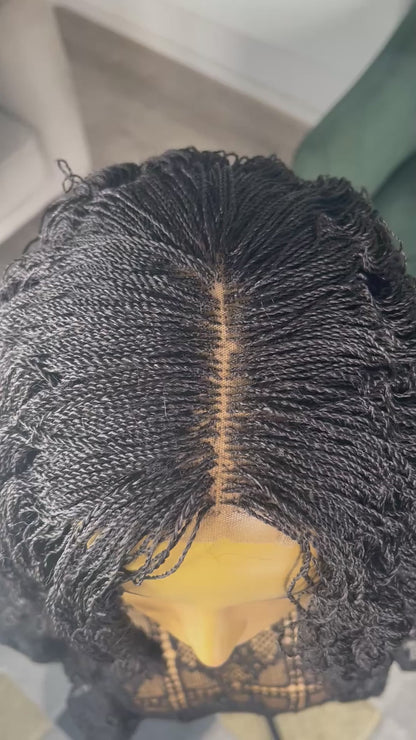 Micro Senegalese Twists with Curls - Color 1b