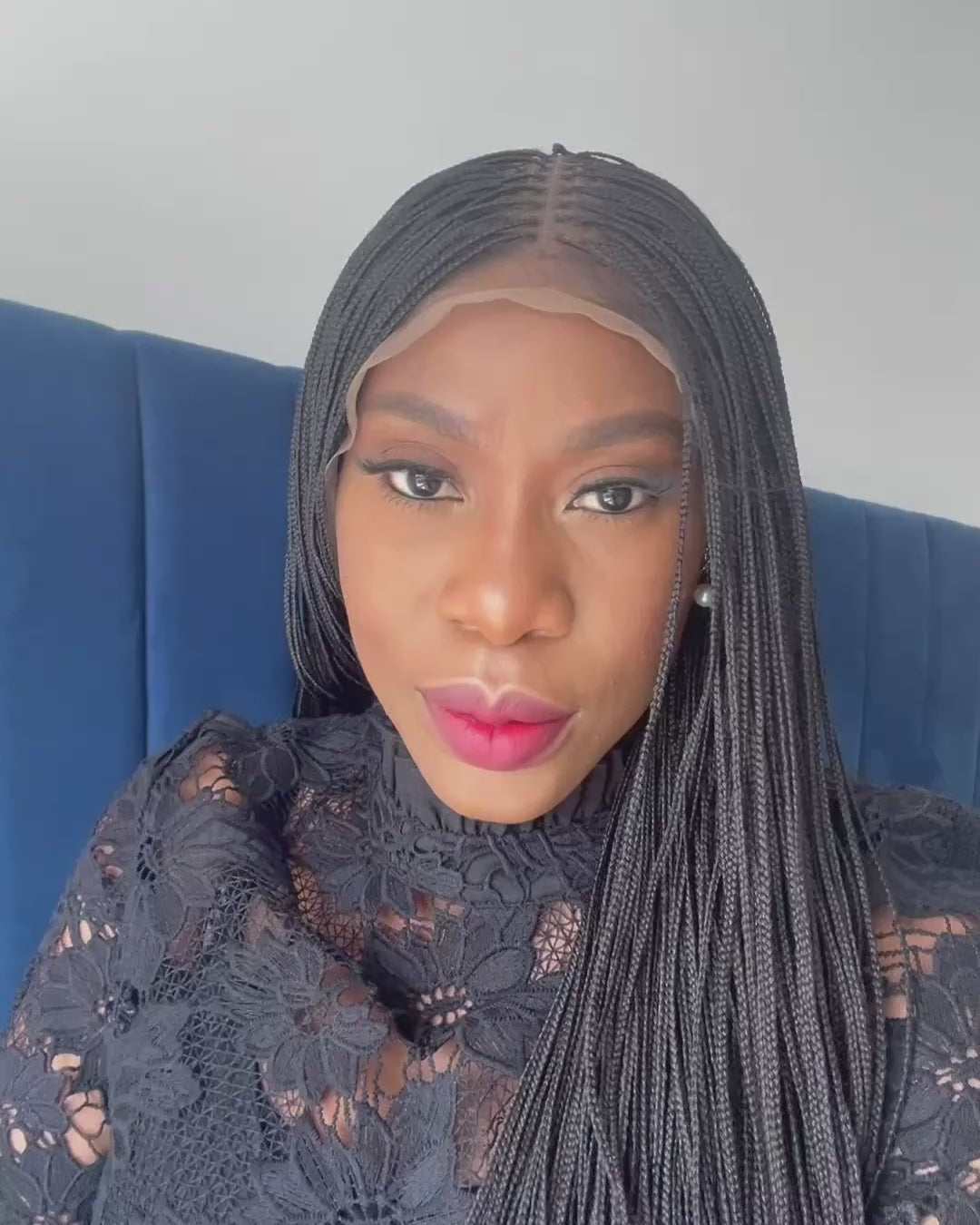 Micro Knotless Braided Wig - #1b