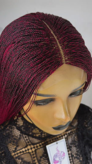 Unique Needle Senegalese Twists Wig - Burgundy