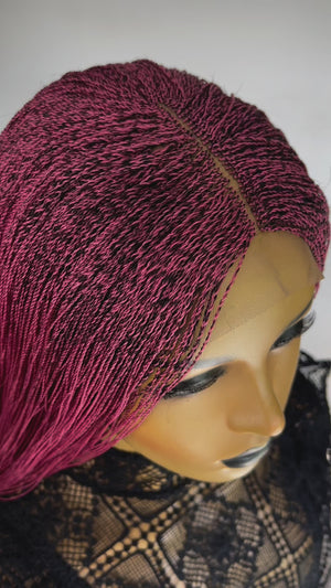Unique Micro Needle Senegalese Twists Braid Wig - Pinkberry