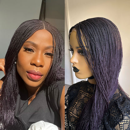 Unique Micro Needle Senegalese Twists Wig - Dark Purple (20 inches)