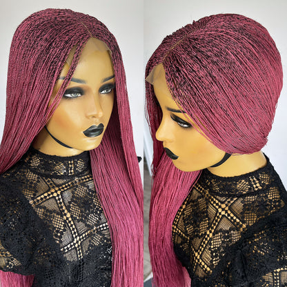 Unique Micro Needle Senegalese Twists Braid Wig - Pinkberry