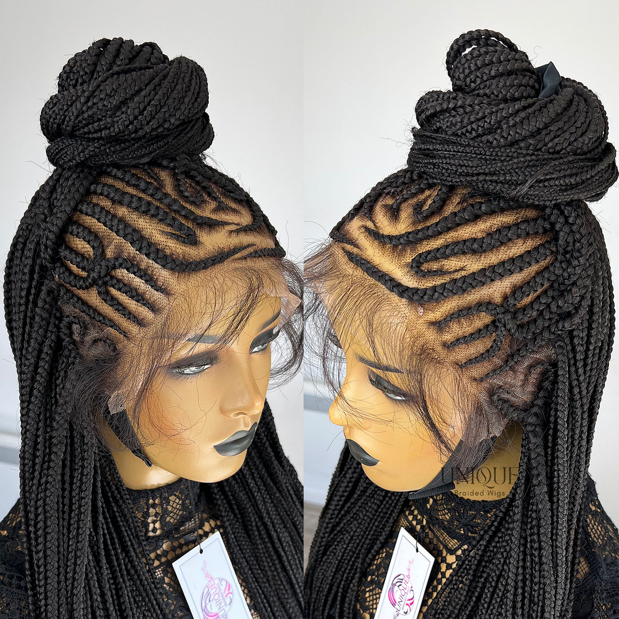 Tribal Cornrow Braided Wig - Sheila - UniqueBraidedWigs