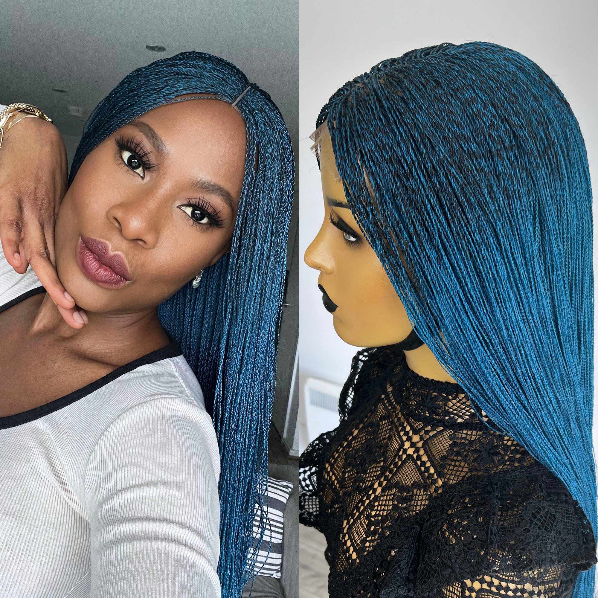 Unique Micro Needle Senegalese Twists Braid Wig - Twilight - UniqueBraidedWigs