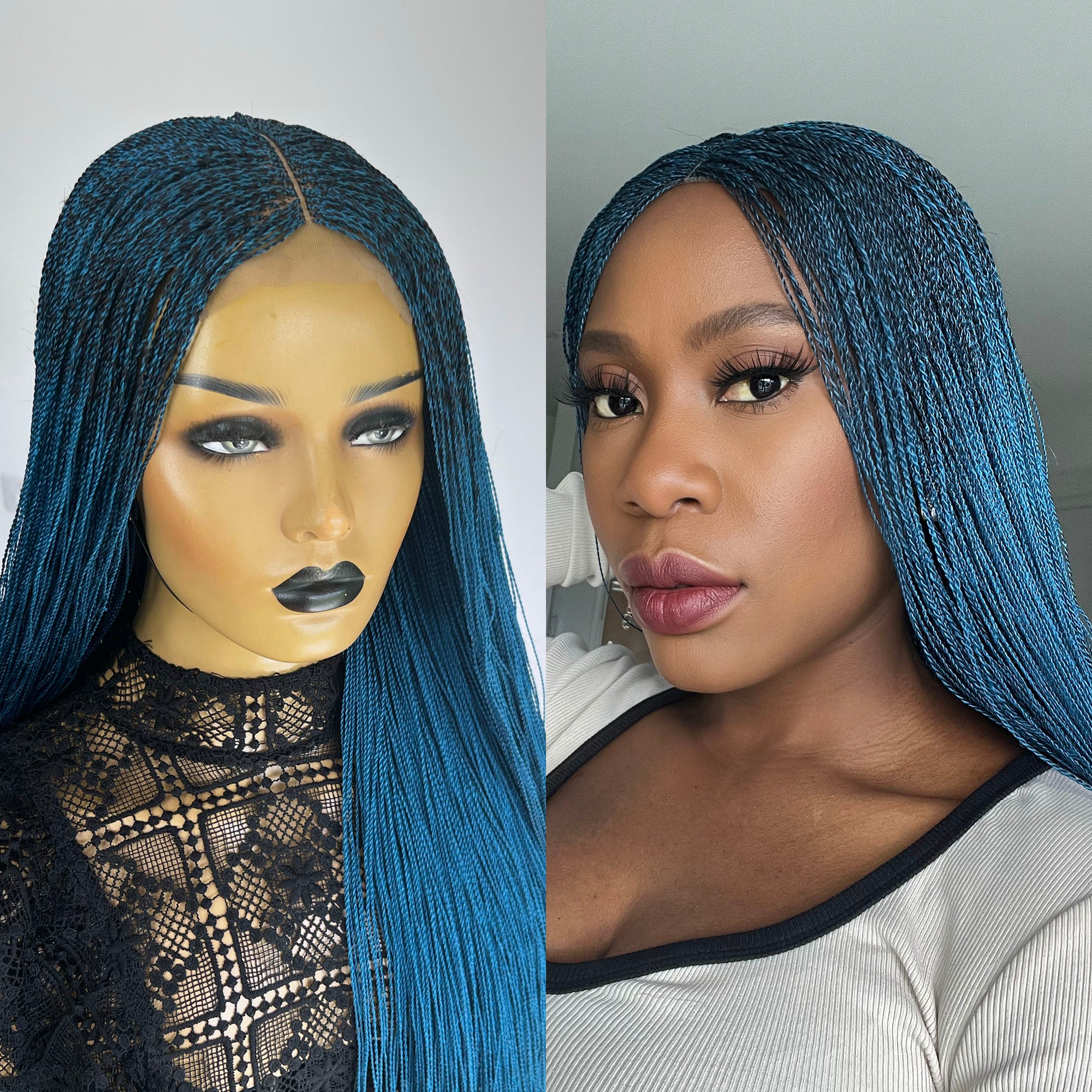 Unique Micro Needle Senegalese Twists Braid Wig - Twilight