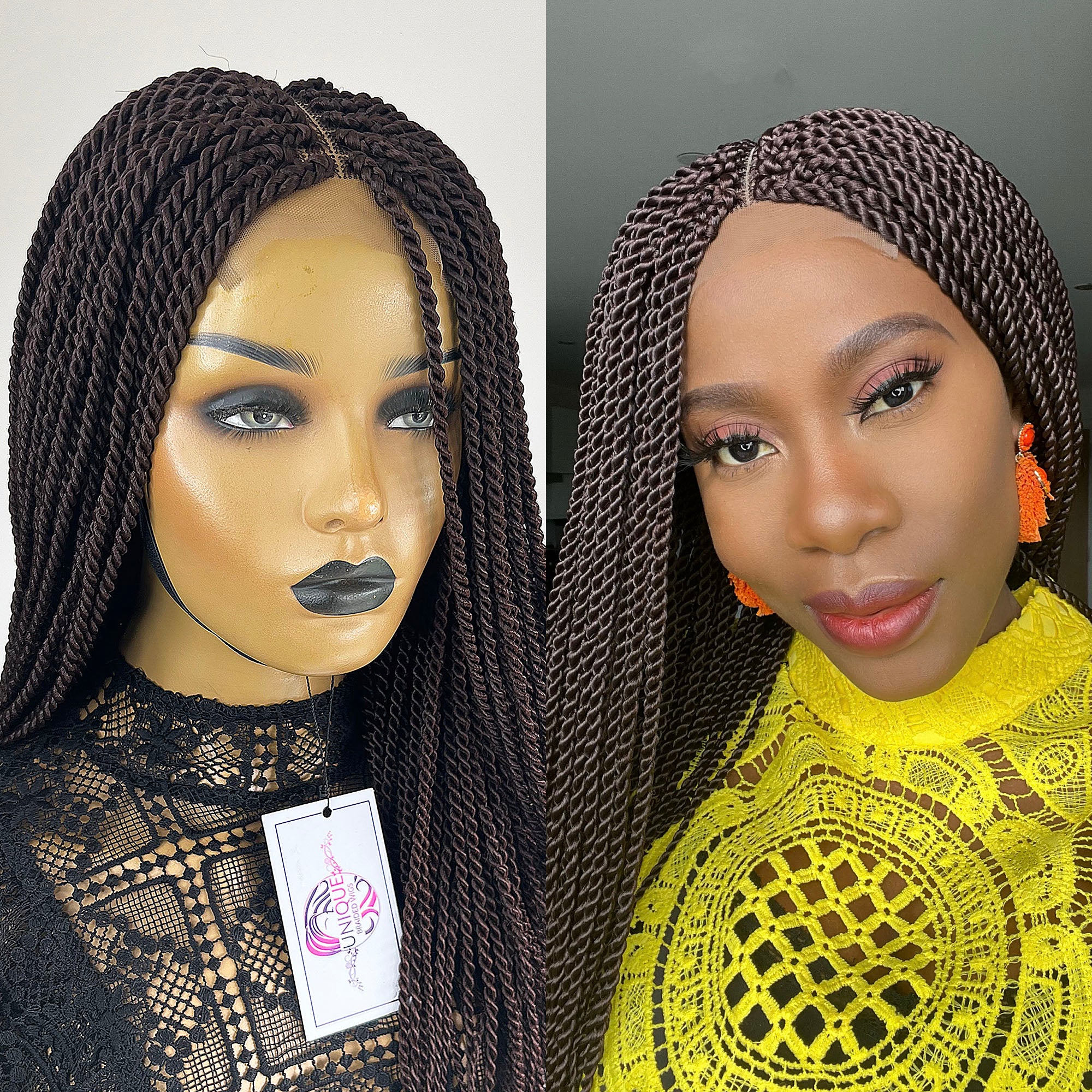 Senegalese Twists Braided Wig - Sandy - UniqueBraidedWigs