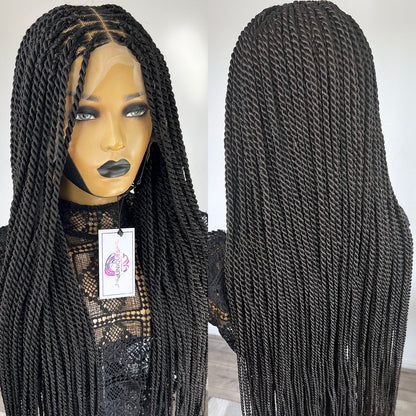 Lace Front Senegalese Twists Braided Wig- Lizze