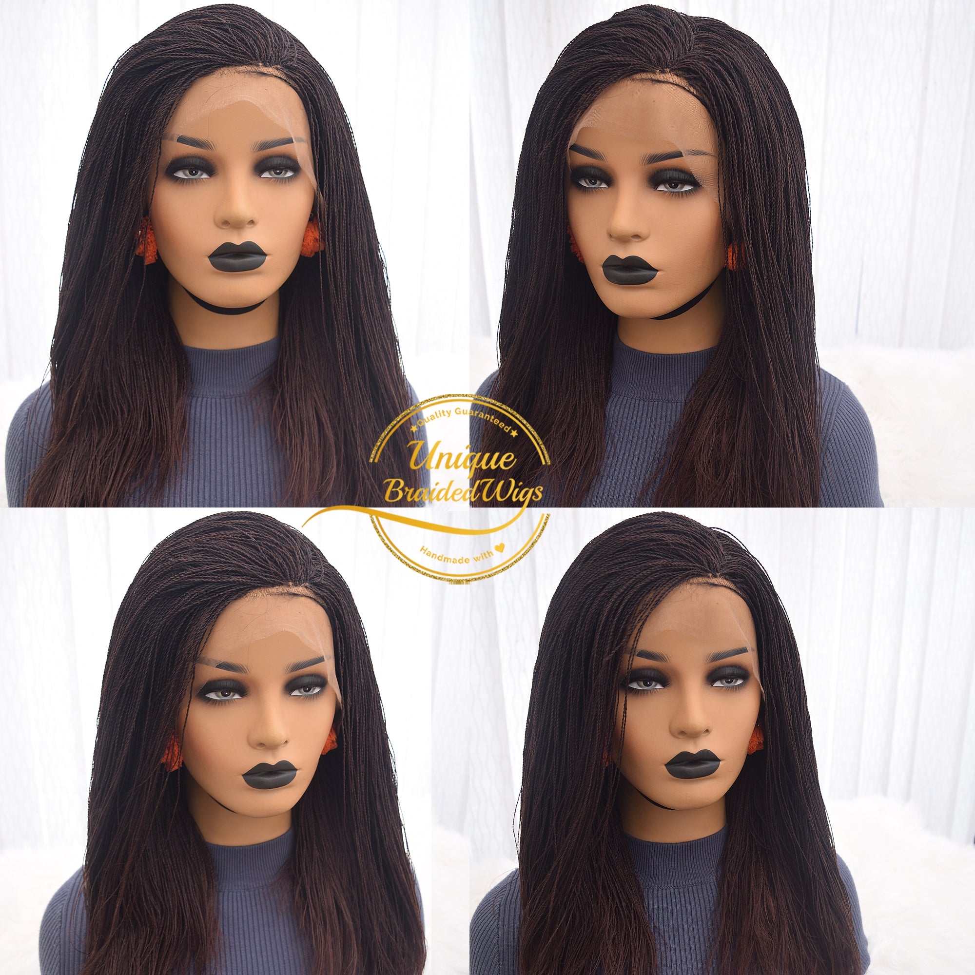 Lace Front Micro Needle Senegalese Twists Wig- Kenya - UniqueBraidedWigs