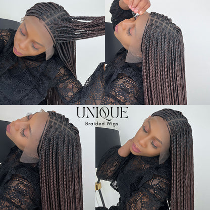 Unique Medium Knotless Braid Wig - #33