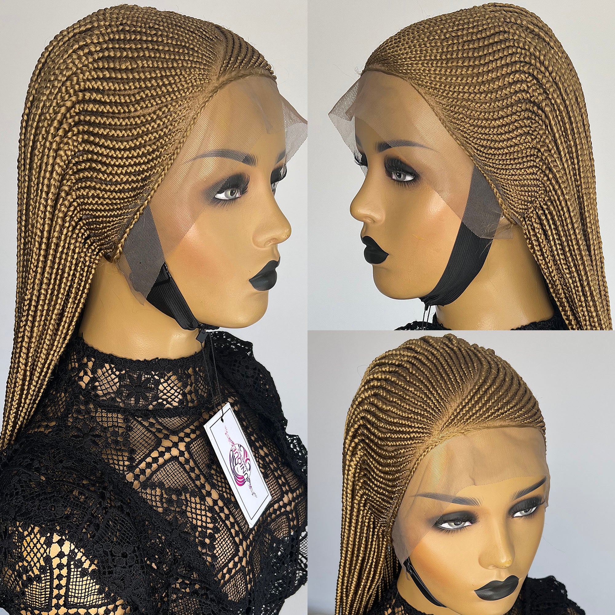 Lace Front Cornrow Braids Wig - Nedra