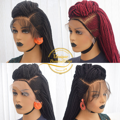 Lace Front Cornrow Braided Wig - Bria - UniqueBraidedWigs