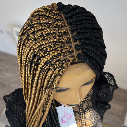 Reverse Ombre Box Braids Wig - CiCi