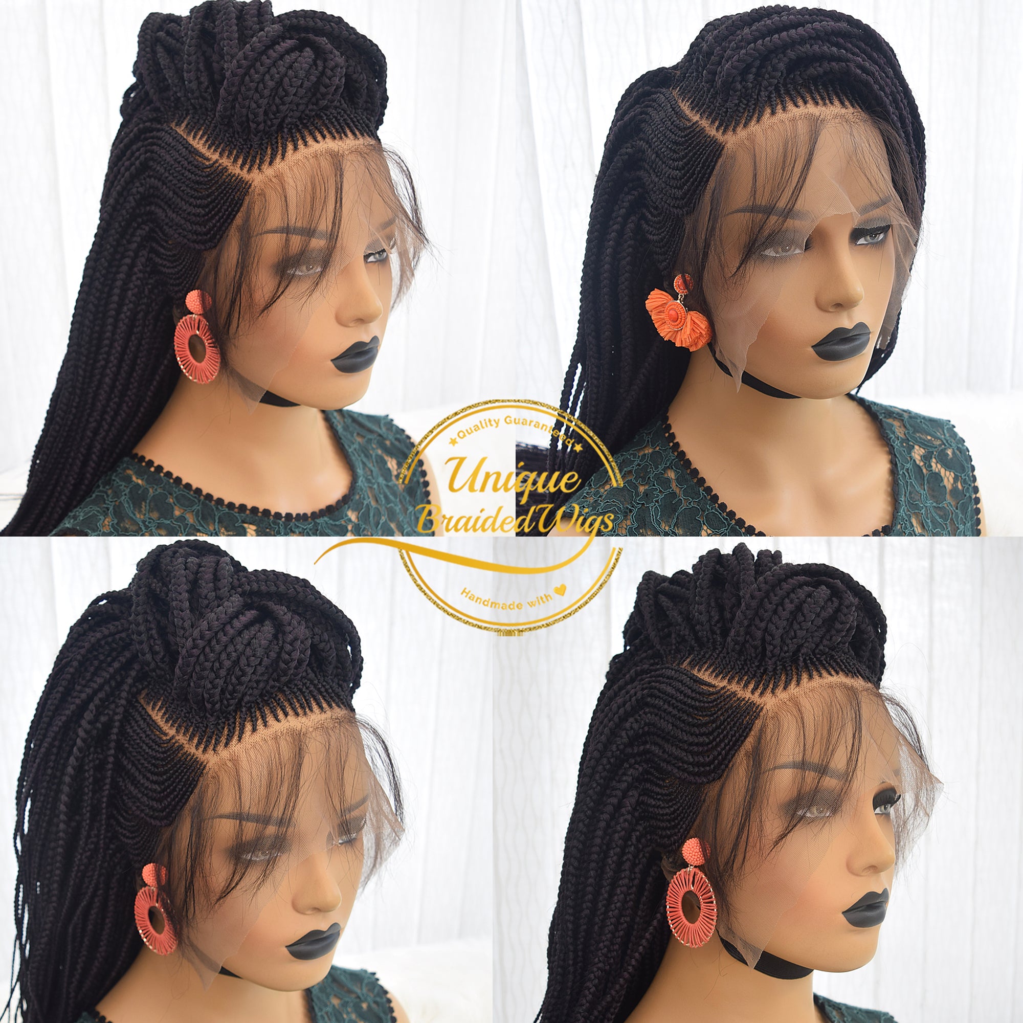 Lace Front Cornrow Braided Wig - Bria