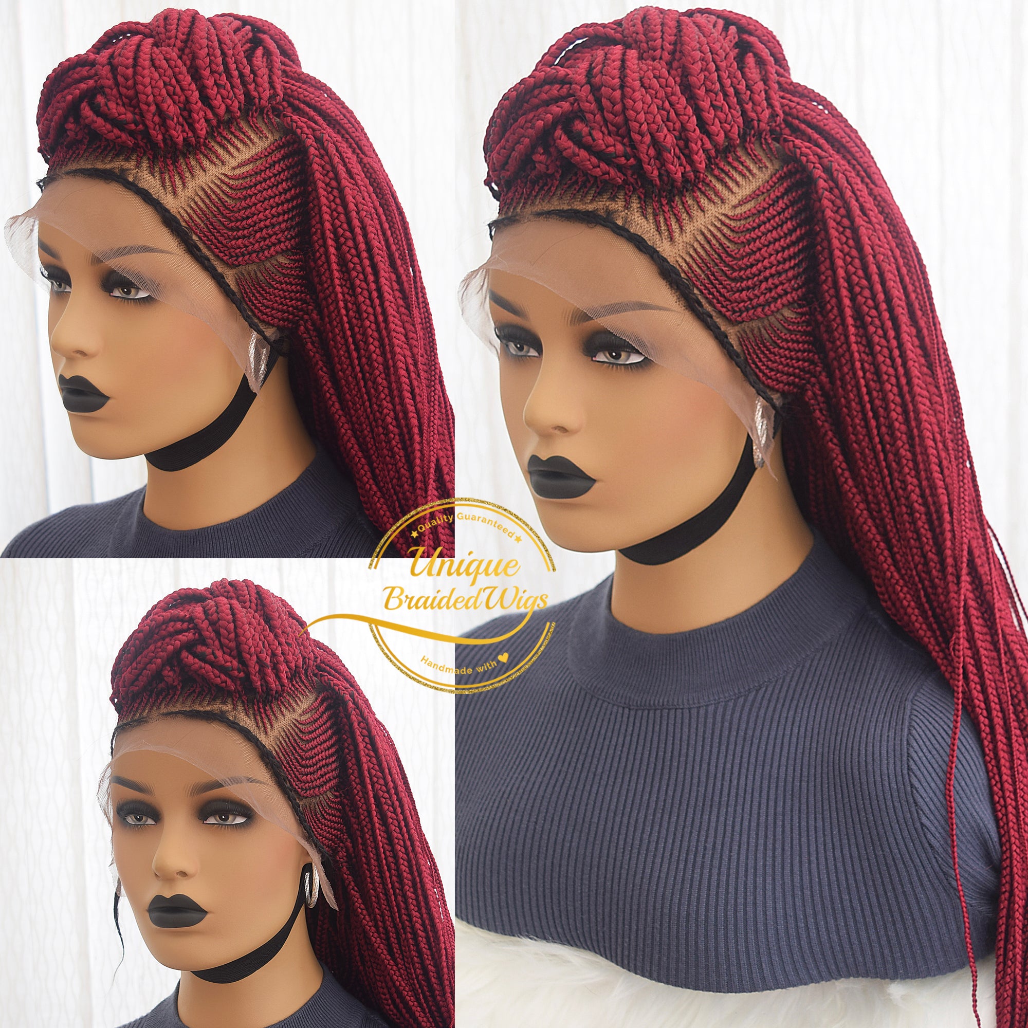 Lace Front Cornrow Braided Wig - Bria