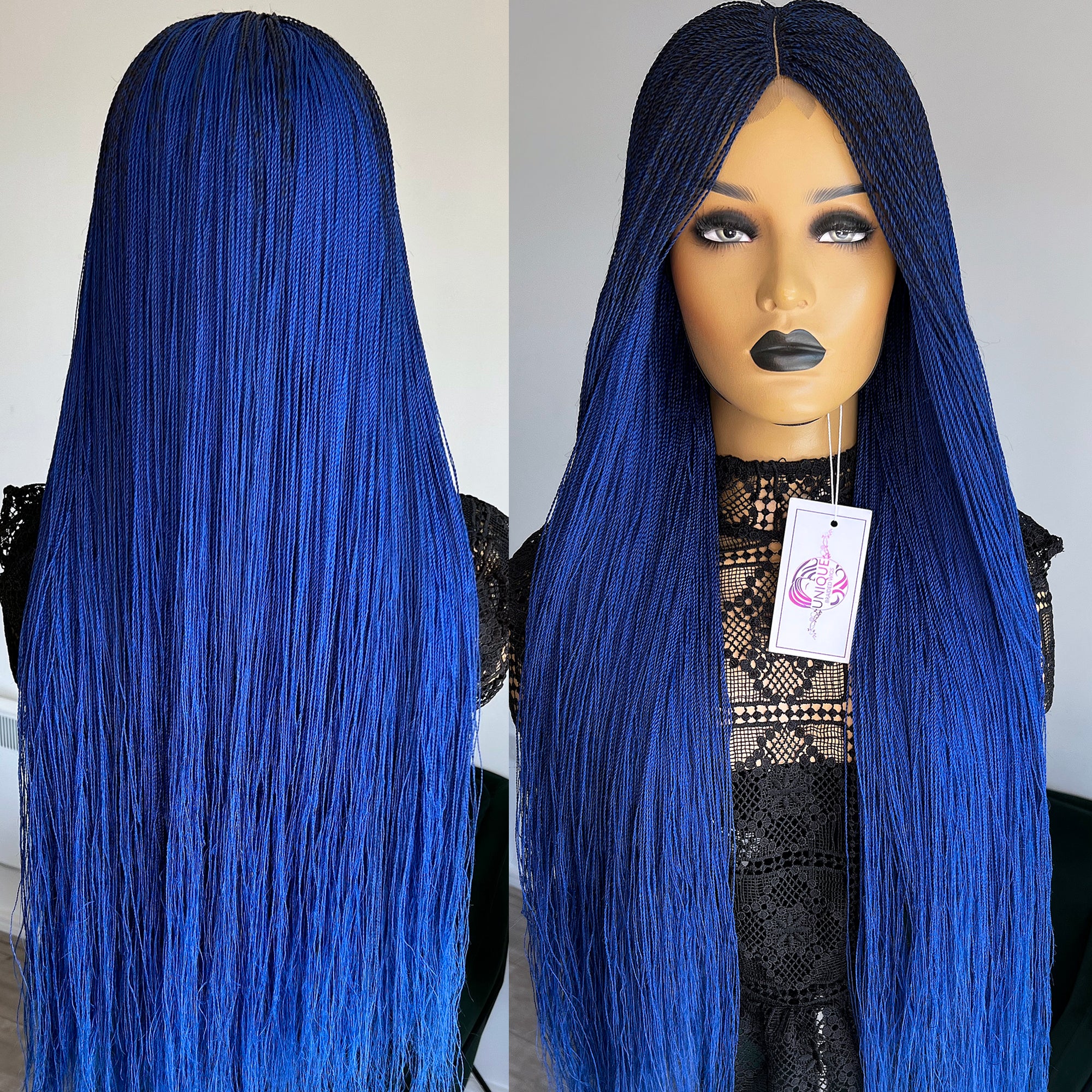 7x7 Closure Lace Braided Wig Color Blue - Hair Extensions & Wigs, Facebook  Marketplace