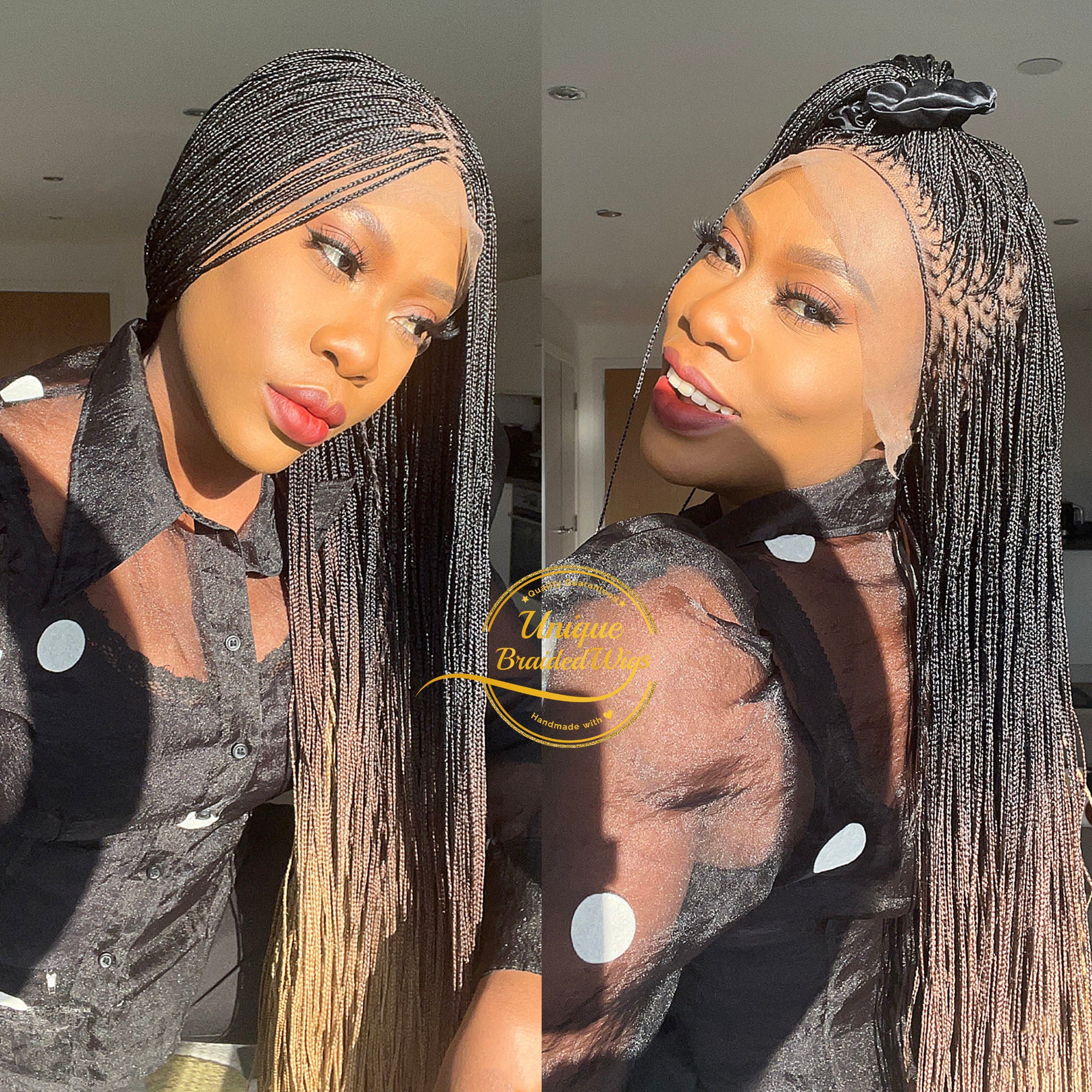 Ombre Micro Knotless Braids - Kels - UniqueBraidedWigs