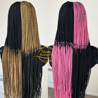 Reverse Ombre Box Braids Wig - CiCi