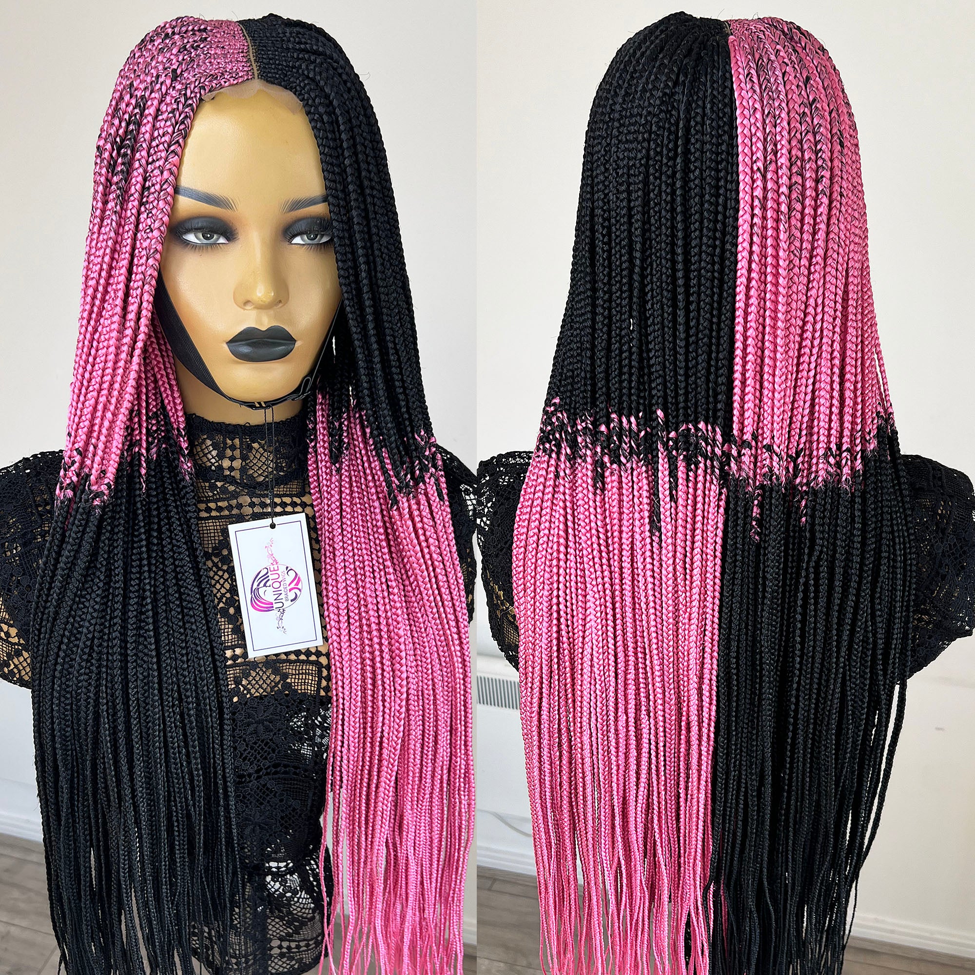 Perruque Cornrow Braids Ombre Inversée - Cendre