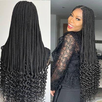 Cornrow Box Braids with Curls - Dorah