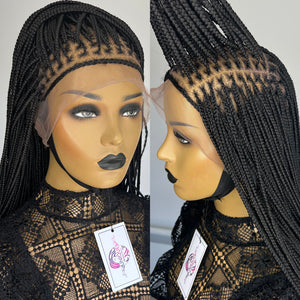13x6 Cornrow Braided Lace Front Wigs Box Braids Wig With Baby Hair
