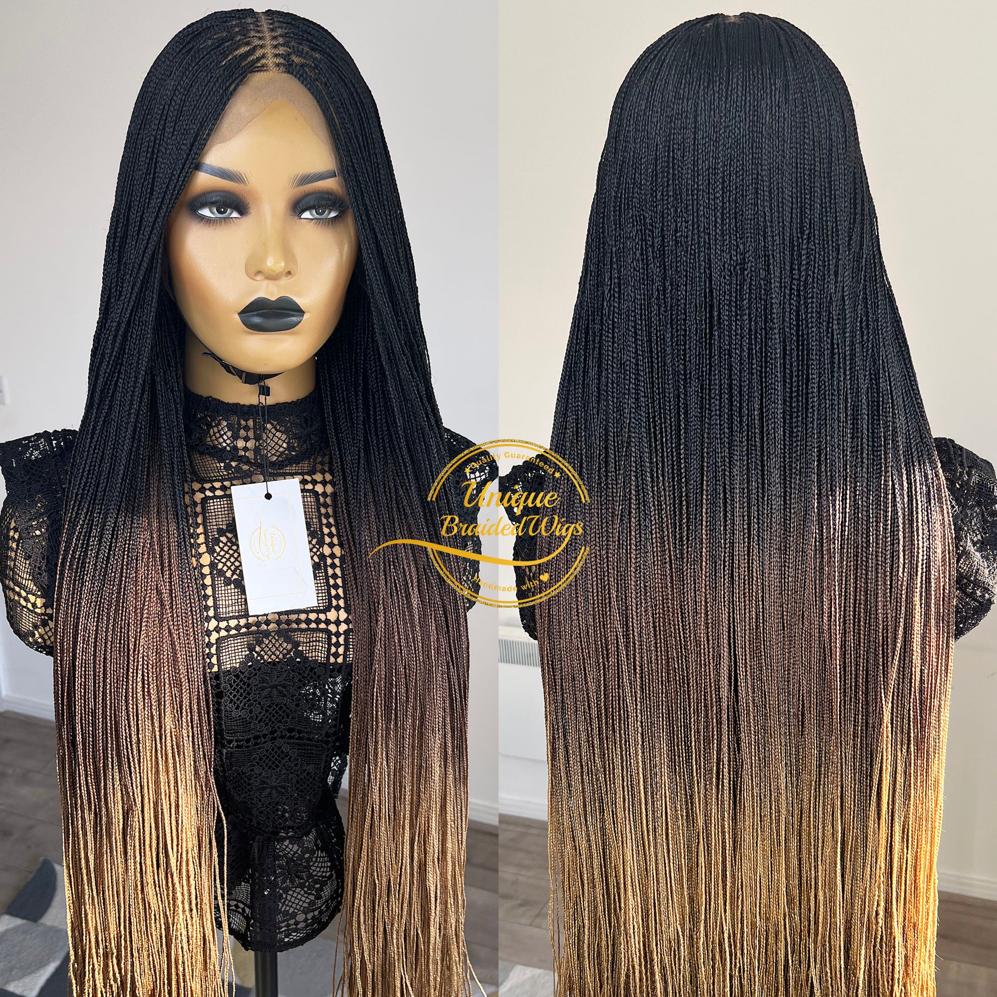 Ombre Micro Knotless Braids - Kels - UniqueBraidedWigs