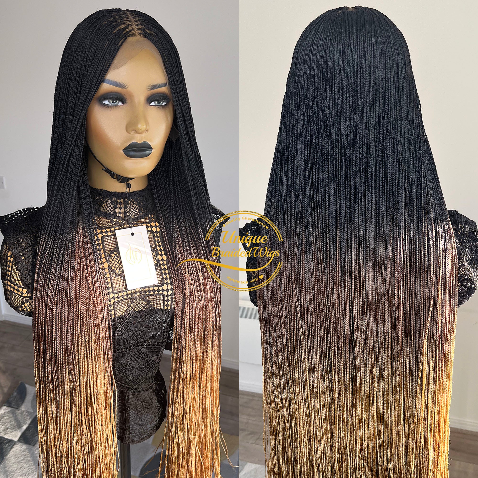 Ombre Micro Knotless Braids - Kels - UniqueBraidedWigs